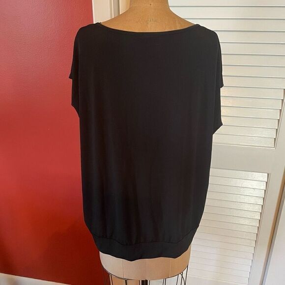 EASYWEAR BY CHICO’S | black sleeveless scoop neck top size 3 or L - Picture 4 of 4